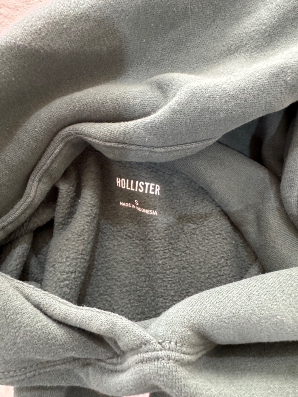 Hollister Green "Montana" Pullover Hoodie Size Small Oversized - Picture 2 of 3